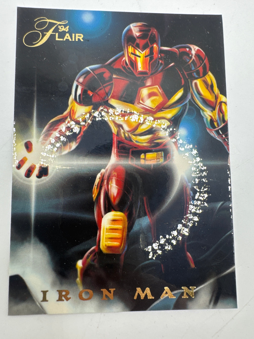 1994 Flair Marvel Annual Power Blast Iron Man 3/18