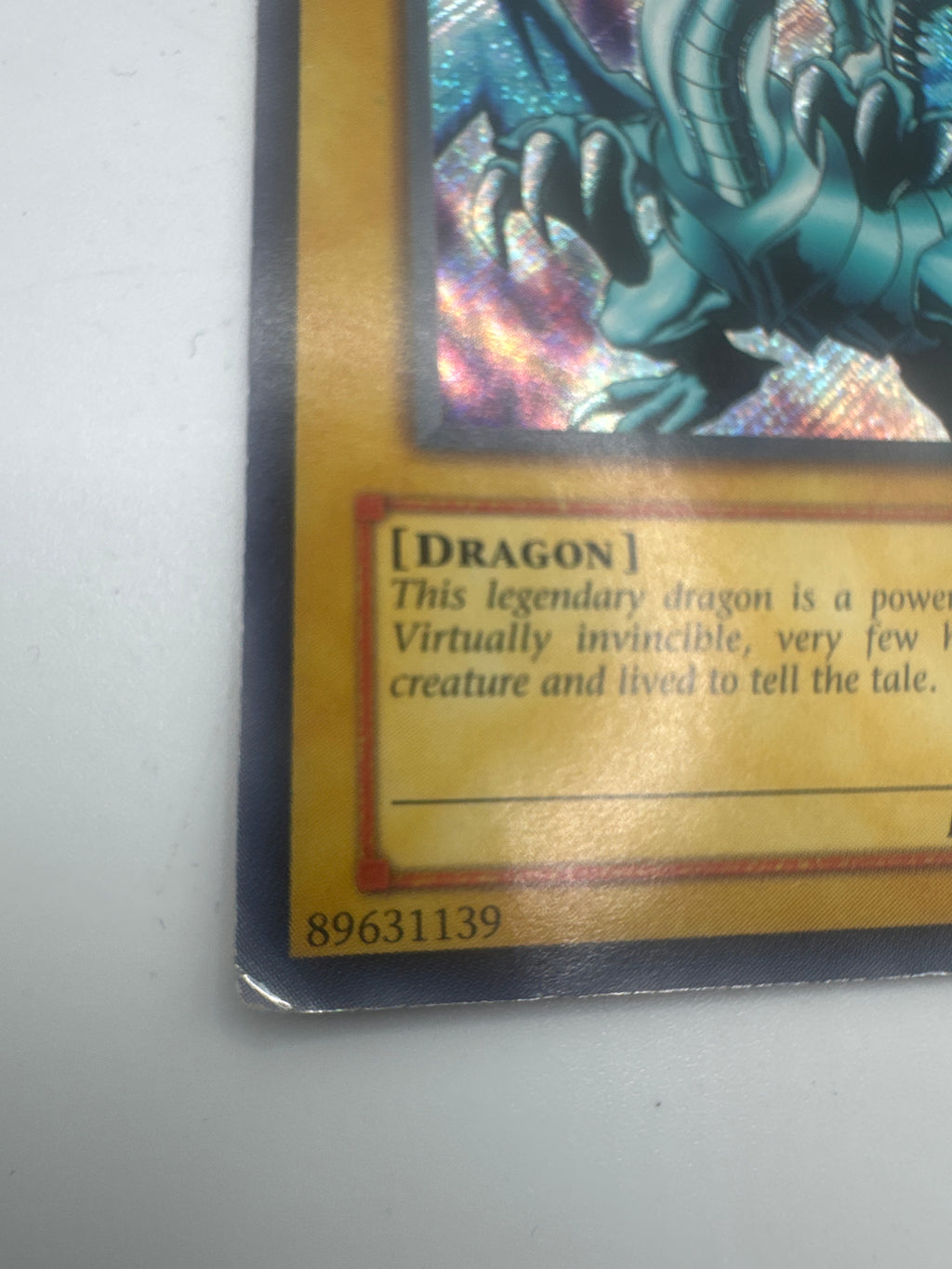 2003 Blue-Eyes White Dragon BPT-009 Secret Rare Fair Condition