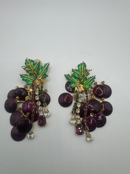 Lunch at the Ritz Gold Toned Clip-On Chandelier Earrings