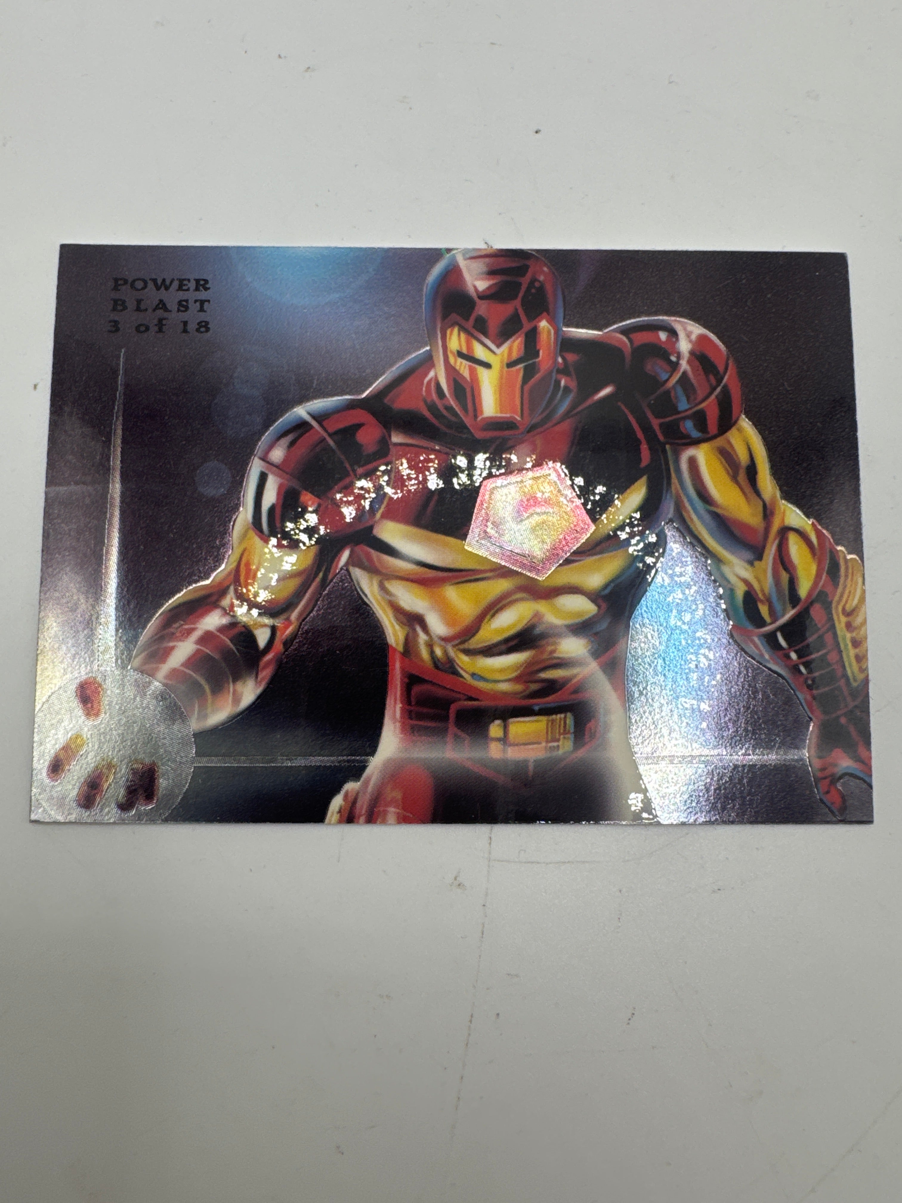 1994 Flair Marvel Annual Power Blast Iron Man 3/18