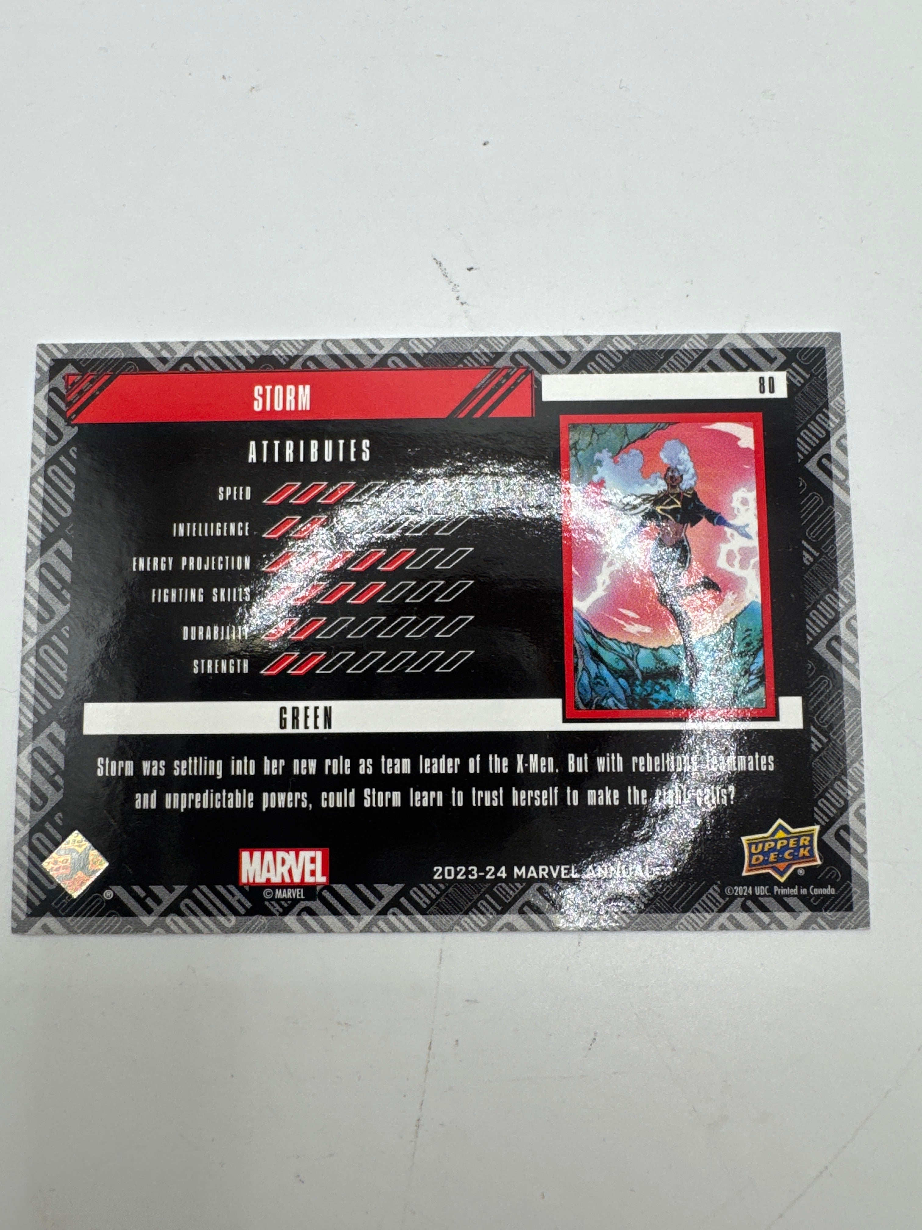STORM 2023-24 Upper Deck Marvel Annual #80 Green Wave Parallel 077/499