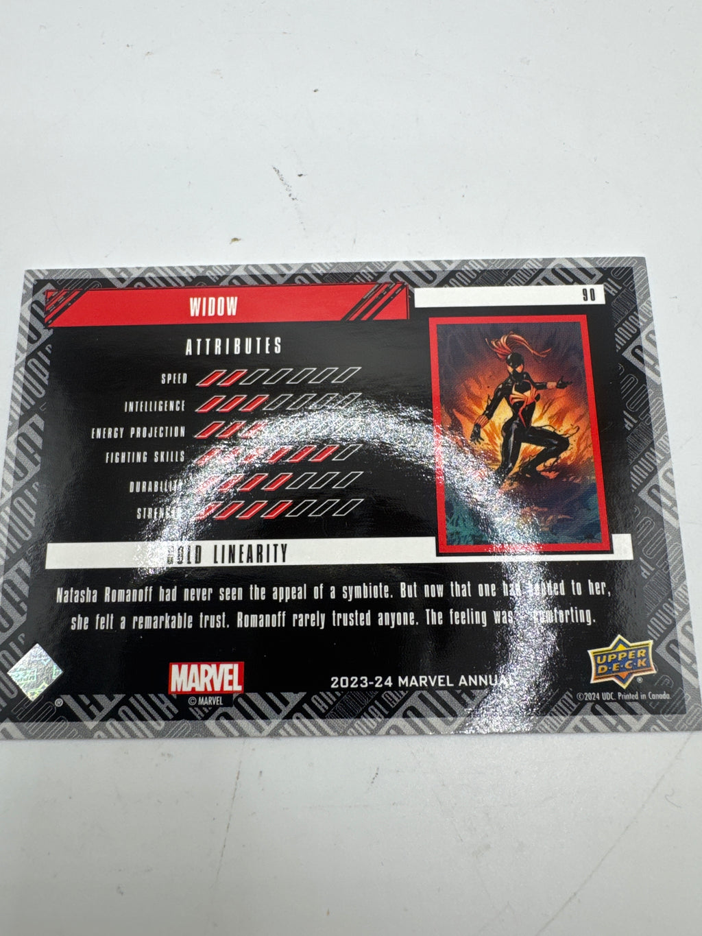 2023-24 Upper Deck Marvel Annual Gold Linearity Widow 73/88